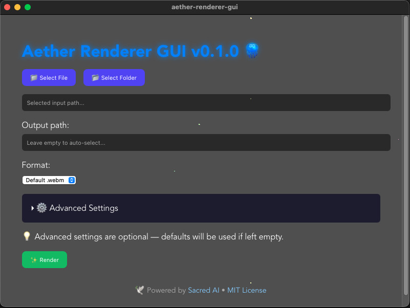 Aether Renderer GUI